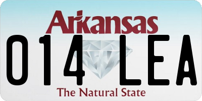 AR license plate 014LEA