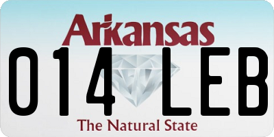 AR license plate 014LEB