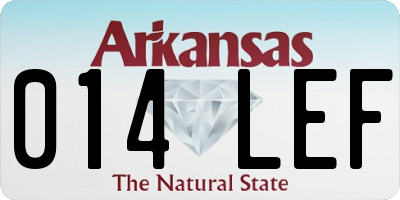 AR license plate 014LEF