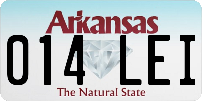 AR license plate 014LEI