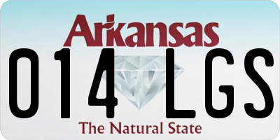 AR license plate 014LGS