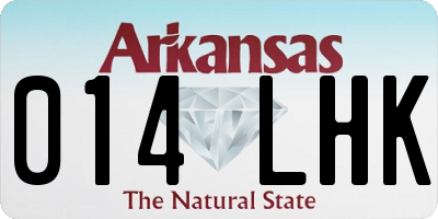 AR license plate 014LHK
