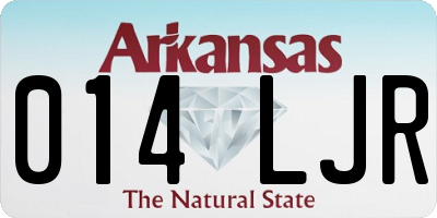 AR license plate 014LJR