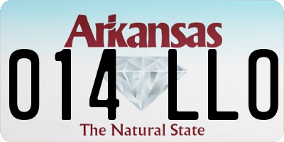 AR license plate 014LLO