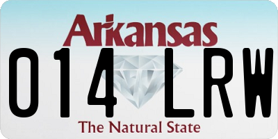 AR license plate 014LRW