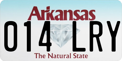 AR license plate 014LRY