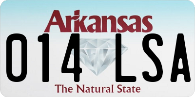 AR license plate 014LSA