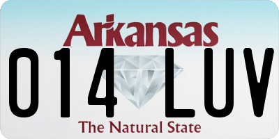 AR license plate 014LUV