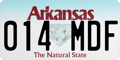 AR license plate 014MDF
