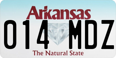 AR license plate 014MDZ