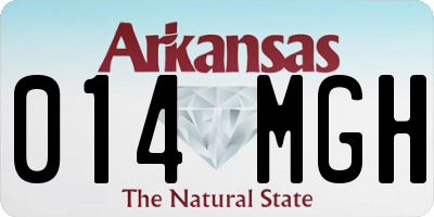 AR license plate 014MGH