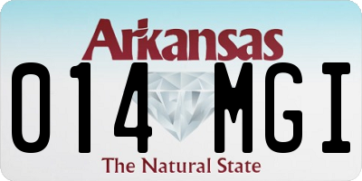 AR license plate 014MGI
