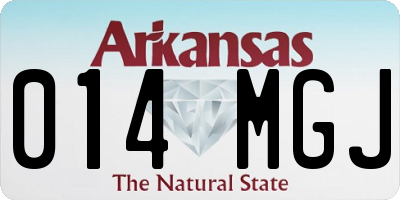 AR license plate 014MGJ