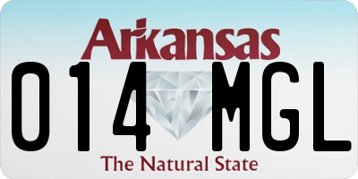 AR license plate 014MGL
