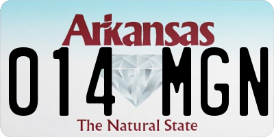 AR license plate 014MGN