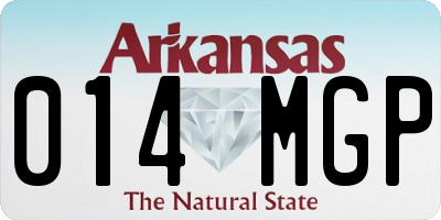 AR license plate 014MGP