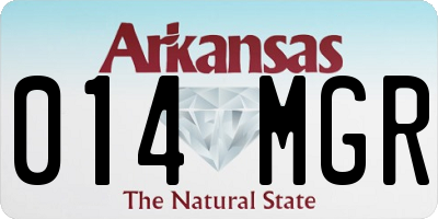AR license plate 014MGR