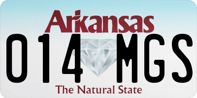 AR license plate 014MGS
