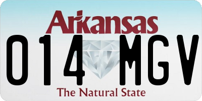 AR license plate 014MGV