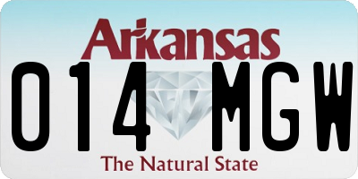AR license plate 014MGW
