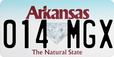 AR license plate 014MGX