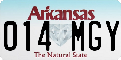 AR license plate 014MGY