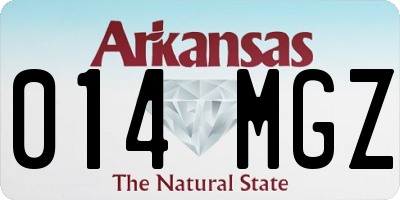 AR license plate 014MGZ