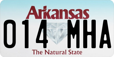 AR license plate 014MHA