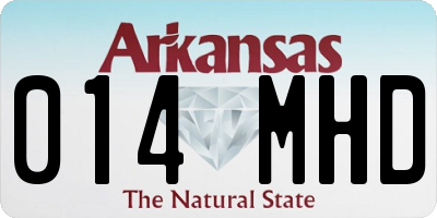 AR license plate 014MHD