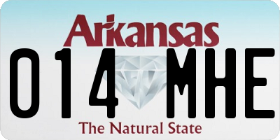 AR license plate 014MHE