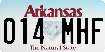 AR license plate 014MHF