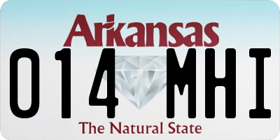 AR license plate 014MHI