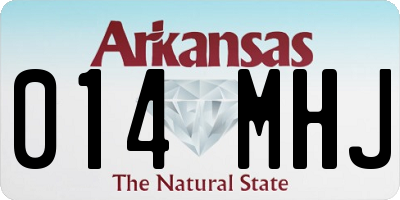 AR license plate 014MHJ