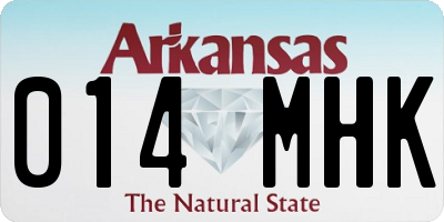 AR license plate 014MHK