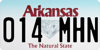 AR license plate 014MHN