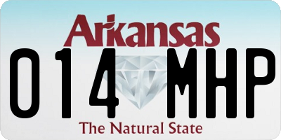 AR license plate 014MHP