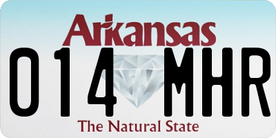 AR license plate 014MHR