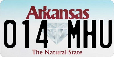AR license plate 014MHU
