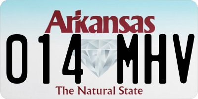 AR license plate 014MHV