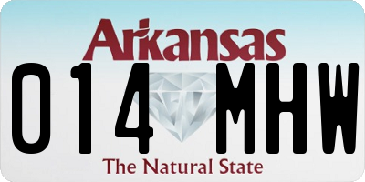 AR license plate 014MHW