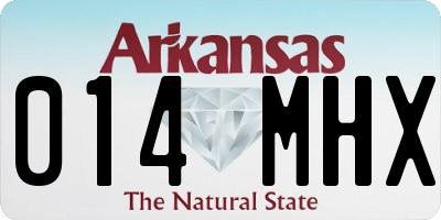 AR license plate 014MHX