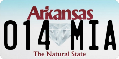 AR license plate 014MIA