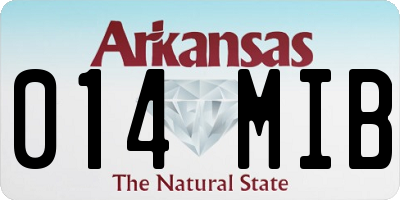 AR license plate 014MIB