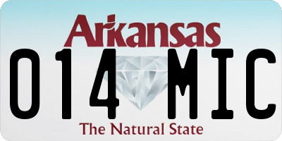 AR license plate 014MIC