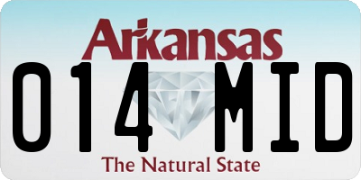 AR license plate 014MID