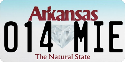 AR license plate 014MIE