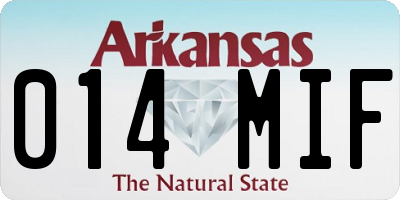 AR license plate 014MIF