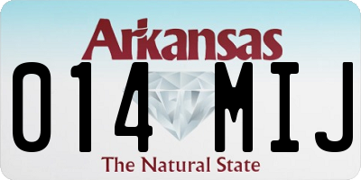 AR license plate 014MIJ