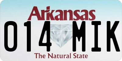 AR license plate 014MIK