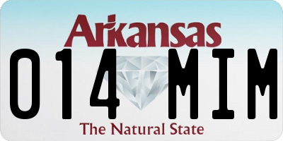 AR license plate 014MIM